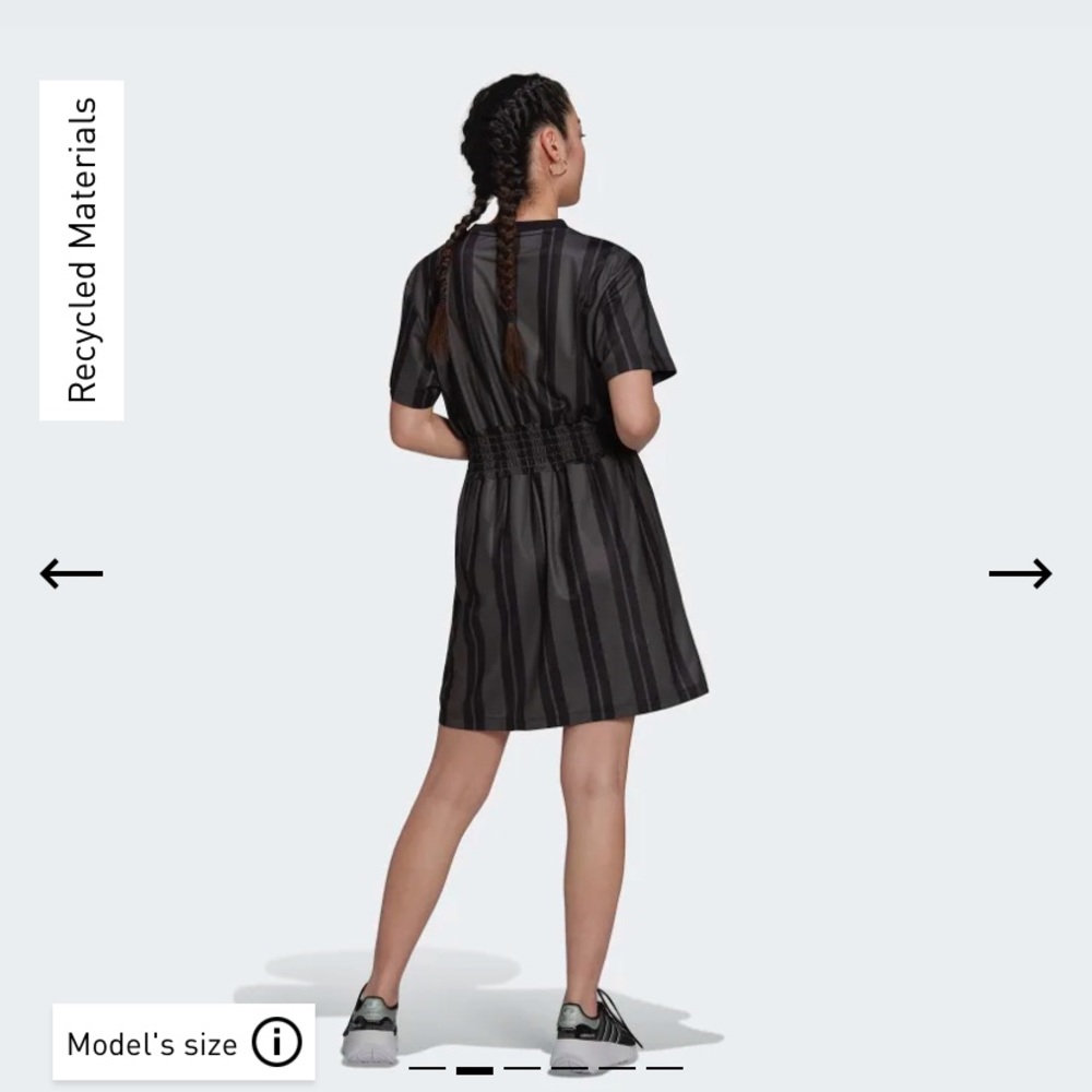 Adidas Smocked Stripe Dress | Soccer Dress - Picture 7 of 11